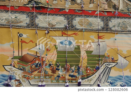 Gion Festival: Toriboko's body hanging, Goshuin Kakukura ship drawing 128082606