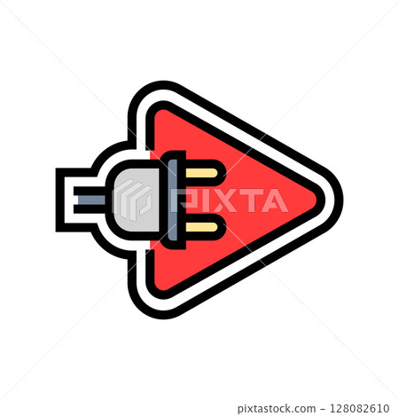 plug play color icon vector illustration plug play color icon vector illustration 128082610