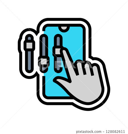 app controlled color icon vector illustration app controlled color icon vector illustration 128082611