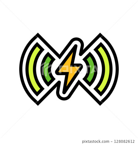 wireless charging color icon vector illustration 128082612