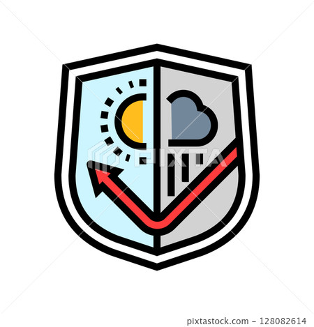 weatherproof color icon vector illustration 128082614
