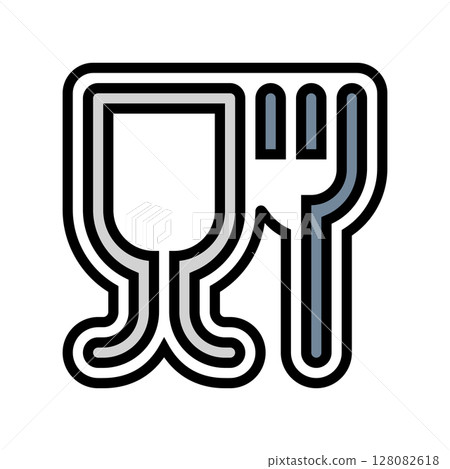 food grade material color icon vector illustration food grade material color icon vector illustration 128082618