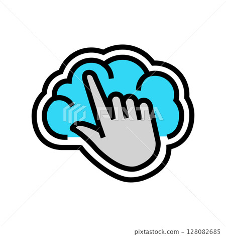 soft touch color icon vector illustration 128082685