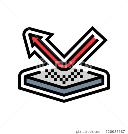 non sticky surface color icon vector illustration non sticky surface color icon vector illustration 128082687