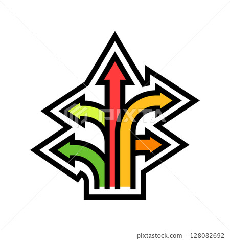 flexible positioning color icon vector illustration flexible positioning color icon vector illustration 128082692