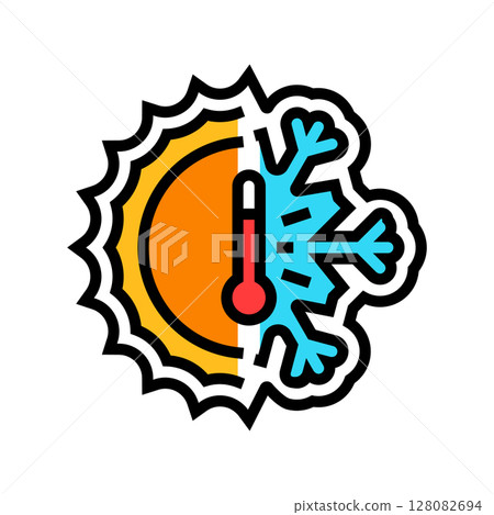 temperature control color icon vector illustration temperature control color icon vector illustration 128082694
