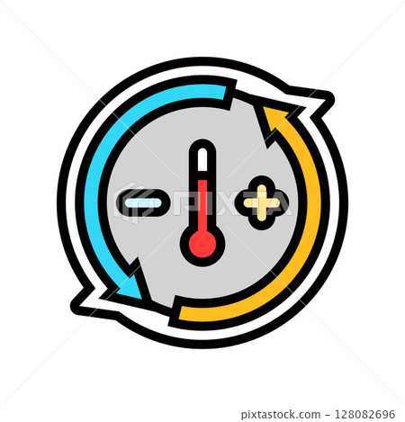 adjustable temperature color icon vector illustration adjustable temperature color icon vector illustration 128082696