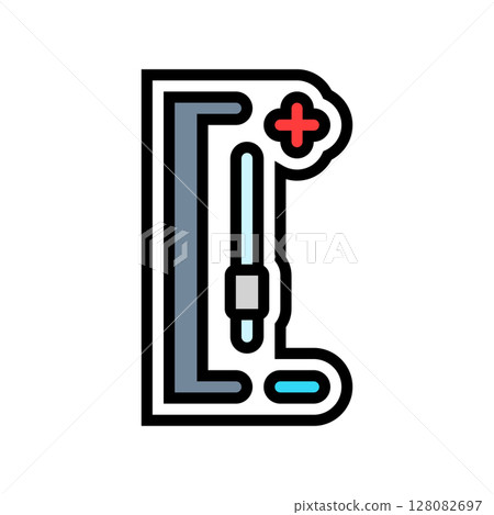 adjustable height color icon vector illustration adjustable height color icon vector illustration 128082697