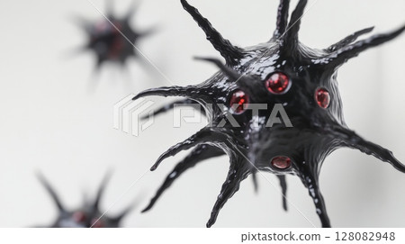 Viruses on white background 128082948
