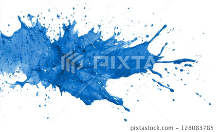 抽象藍色液體飛濺 抽象藍色液體飛濺 128083785