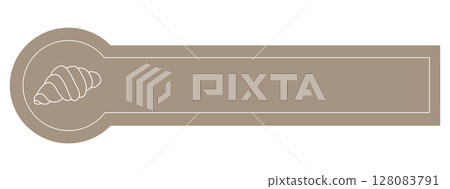 Minimalist autumn tone label banner for writing messages 128083791