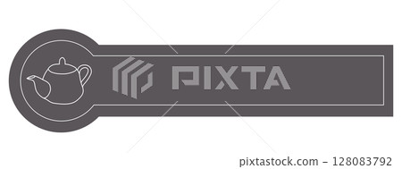 Minimalist autumn tone label banner for writing messages 128083792