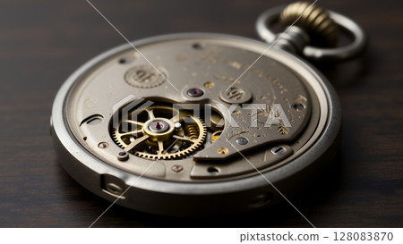 由精密齒輪組成的機械錶機芯 由精密齒輪組成的機械錶機芯 128083870