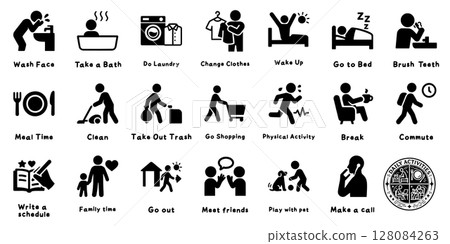 日常生活活動象形圖集 日常生活活動象形圖集 128084263