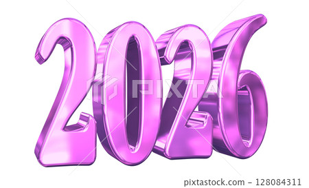 3DCG字母[2026]紫色，紫色，粉紅色 128084311