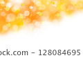 Ginkgo leaves, orange and yellow background, round bokeh, ball bokeh 128084695