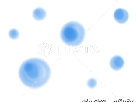 Hand drawn blue carbonated water polka dot background illustration 128085296