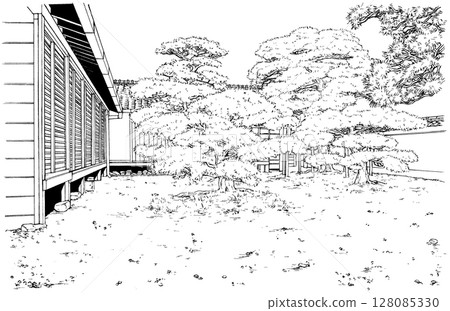 Manga style pen drawing illustration Japanese style _ appearance Manga style pen drawing illustration Japanese style _ appearance 128085330