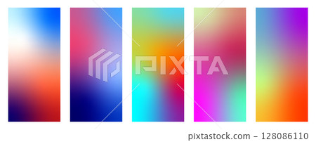 Colorful abstract backgrounds featuring smooth gradients. Vector illustration 128086110