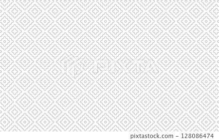 由不相交的虛線構成的柿子花圖案 128086474