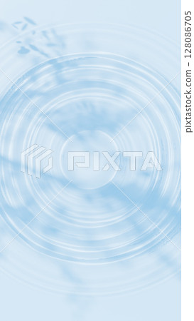 Ripples and shadows of leaves. Bird's-eye view. 3D image. (Portrait) 128086705