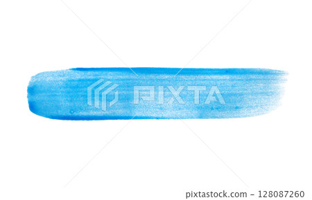 blue brush stroke isolated on white background blue brush stroke isolated on white background 128087260