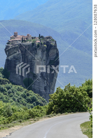 Greece, Monastery on top of a rock in Meteora 128087638
