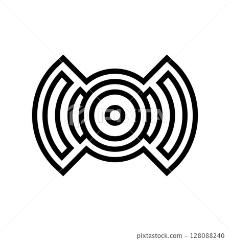 built speakers line icon vector illustration 128088240