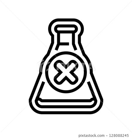 chemical free line icon vector illustration 128088245