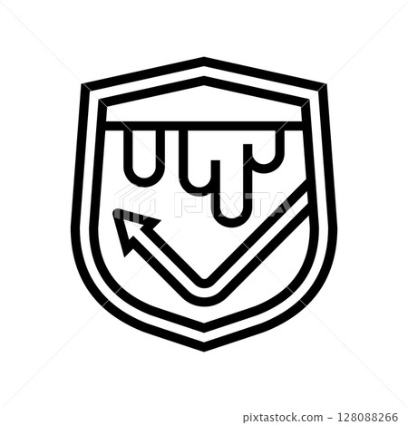 leak proof design line icon vector illustration 128088266