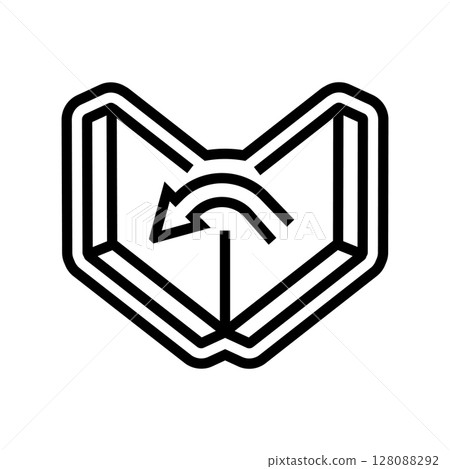 foldable line icon vector illustration 128088292