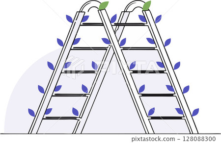 the ladder with a ladder 128088300