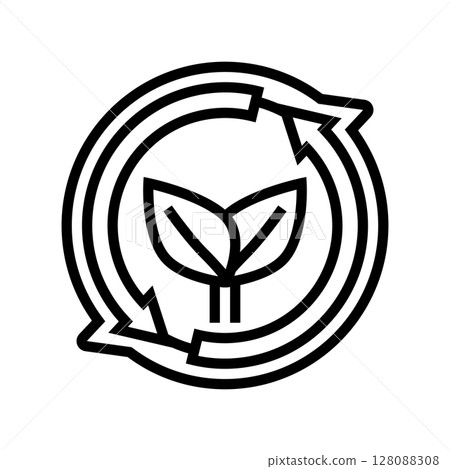 eco friendly line icon vector illustration 128088308