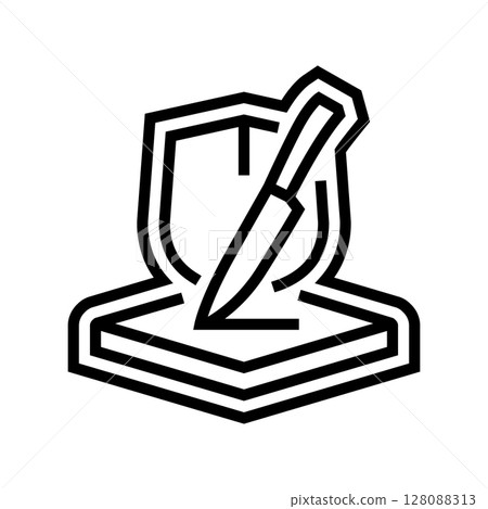 anti scratch coating line icon vector illustration 128088313