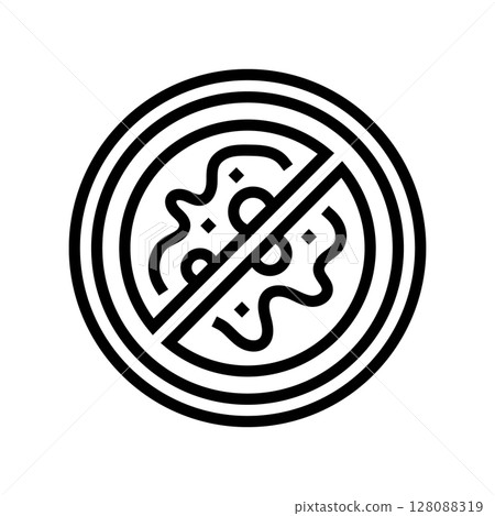 anti bacterial line icon vector illustration anti bacterial line icon vector illustration 128088319