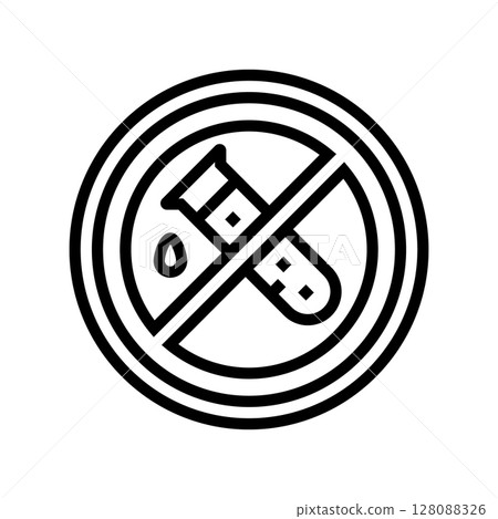 chemical free line icon vector illustration chemical free line icon vector illustration 128088326