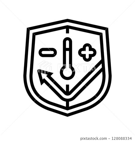 temperature resistant line icon vector illustration 128088334