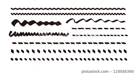 手繪鬆散線條、底線、插圖、向量 手繪鬆散線條、底線、插圖、向量 128088360