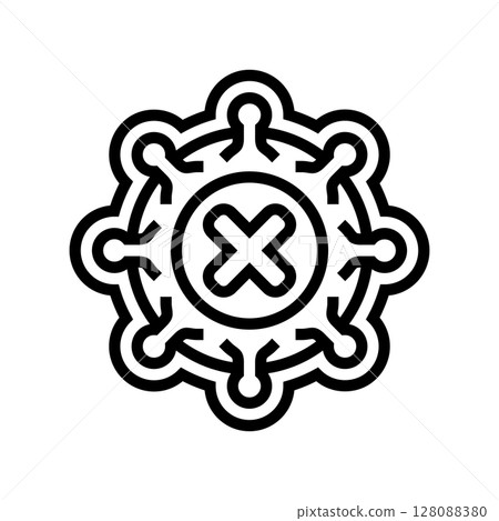 anti bacterial line icon vector illustration anti bacterial line icon vector illustration 128088380