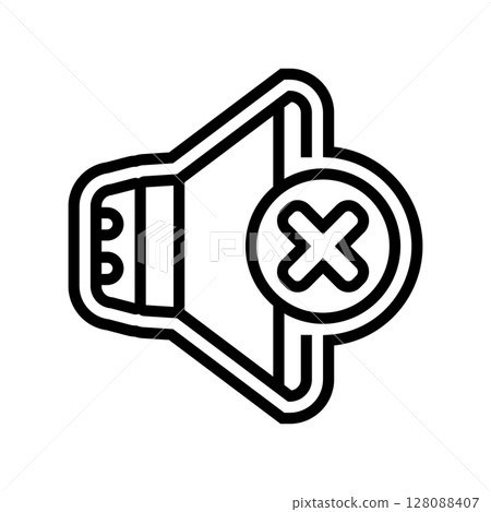 quiet operation line icon vector illustration 128088407