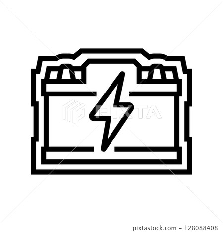 rechargeable line icon vector illustration 128088408