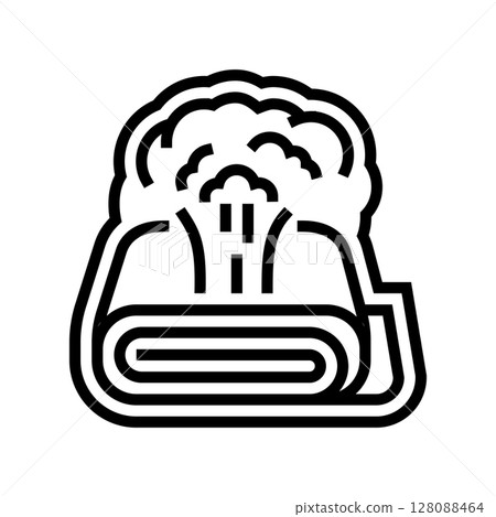 breathable fabric line icon vector illustration breathable fabric line icon vector illustration 128088464