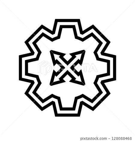 flexible usage line icon vector illustration flexible usage line icon vector illustration 128088468