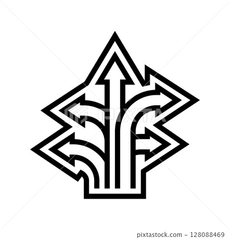 flexible positioning line icon vector illustration 128088469