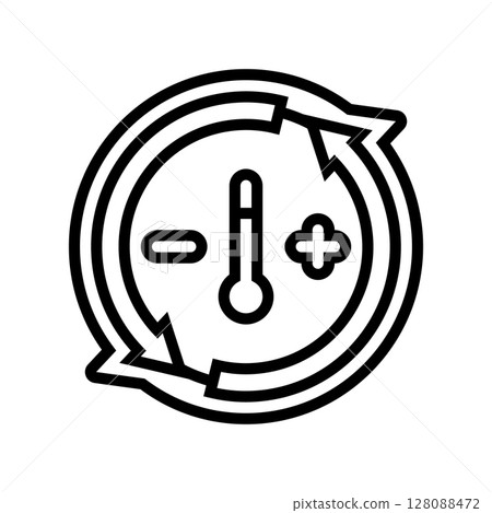 adjustable temperature line icon vector illustration 128088472