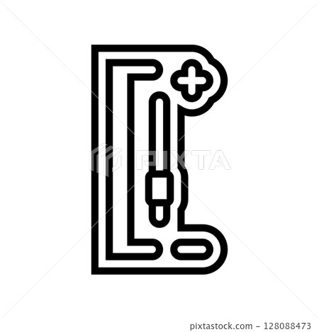 adjustable height line icon vector illustration adjustable height line icon vector illustration 128088473