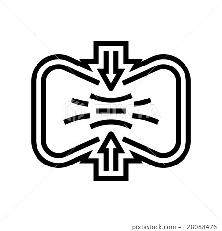 flexible material line icon vector illustration flexible material line icon vector illustration 128088476