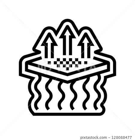 breathable material line icon vector illustration breathable material line icon vector illustration 128088477