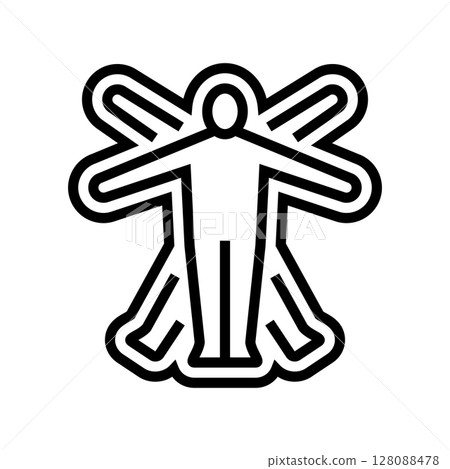 ergonomic fit line icon vector illustration ergonomic fit line icon vector illustration 128088478