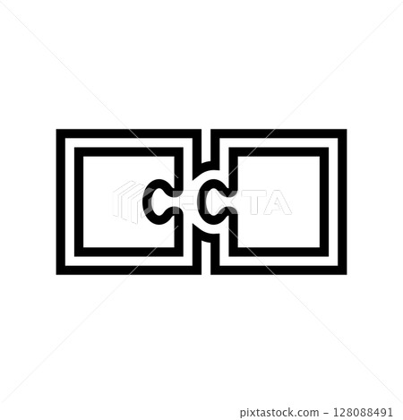 detachable parts line icon vector illustration 128088491